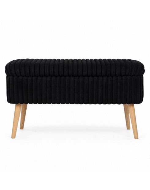 Toscano zwarte linnen bank Oslo - l. 90 cm x H. 46 cm x D. 35 cm