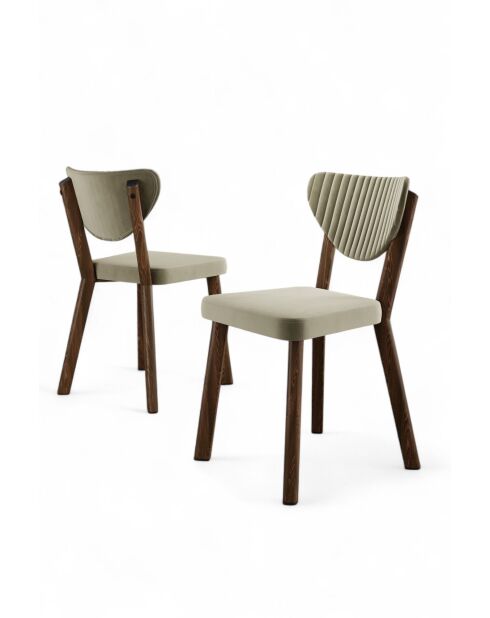 Set von 4 Stühlen Arfe cremebraun - L.45 cm x H. 86 cm x T. 46 cm