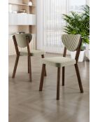 Set von 4 Stühlen Arfe cremebraun - L.45 cm x H. 86 cm x T. 46 cm