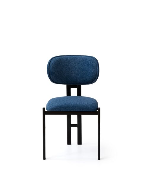 Lot de 2 chaises Muriz bleu marine/ noir - l.43 cm x H. 83 cm x P. 47.5 cm