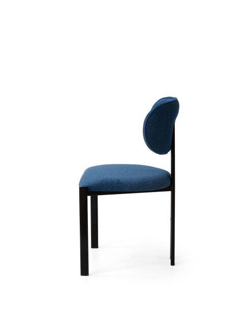 Lot de 2 chaises Muriz bleu marine/ noir - l.43 cm x H. 83 cm x P. 47.5 cm