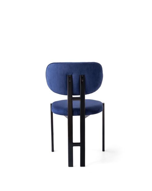 Lot de 2 chaises Muriz bleu marine/ noir - l.43 cm x H. 83 cm x P. 47.5 cm