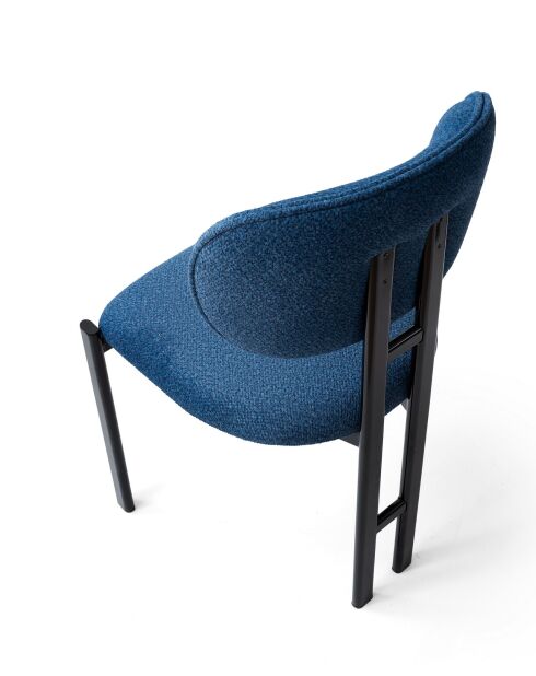 Lot de 2 chaises Muriz bleu marine/ noir - l.43 cm x H. 83 cm x P. 47.5 cm