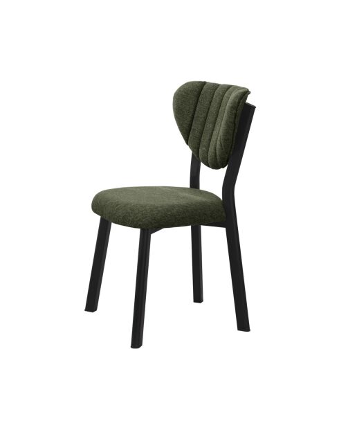 Chaise Elma verte - l.47 cm x H. 85 cm x P. 45 cm