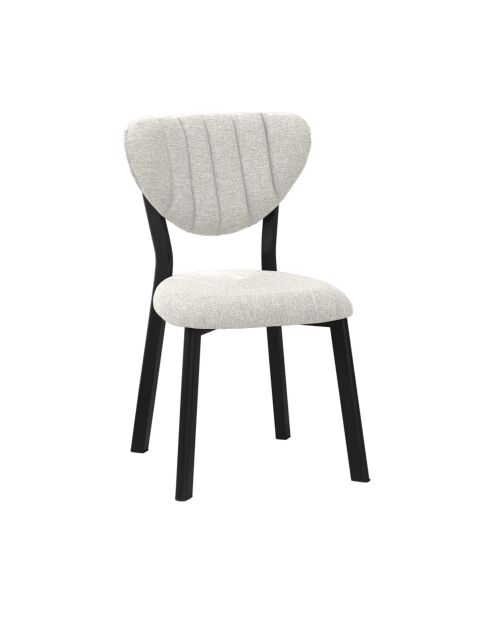 Chaise Elma crème - l.47 cm x H. 85 cm x P. 45 cm