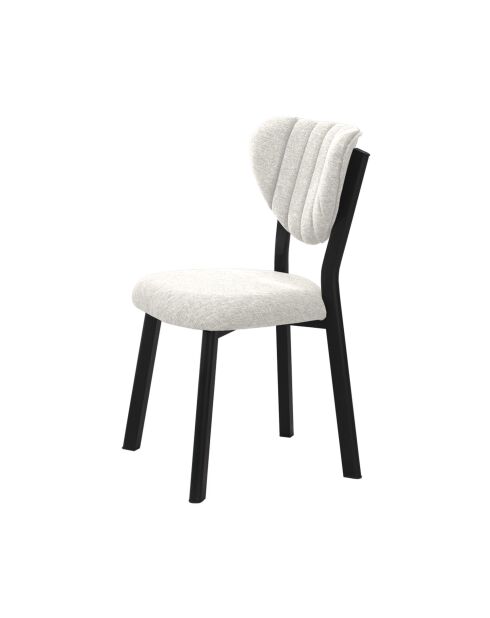 Chaise Elma crème - l.47 cm x H. 85 cm x P. 45 cm
