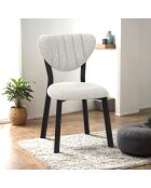 Chaise Elma crème - l.47 cm x H. 85 cm x P. 45 cm