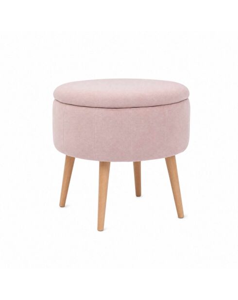 Fußhocker Berlin Babyface, rosa, D. 45 cm x 3 cm x H. 24,5 cm