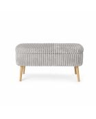 Panca in lino Oslo grigio toscano - l. 90 cm x H. 46 cm x P. 35 cm