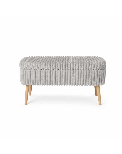 Panca in lino Oslo grigio toscano - l. 90 cm x H. 46 cm x P. 35 cm