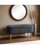 Banco Oslo Linen Toscano, color antracita, 90 cm de ancho x 46 cm de alto x 35 cm de profundidad
