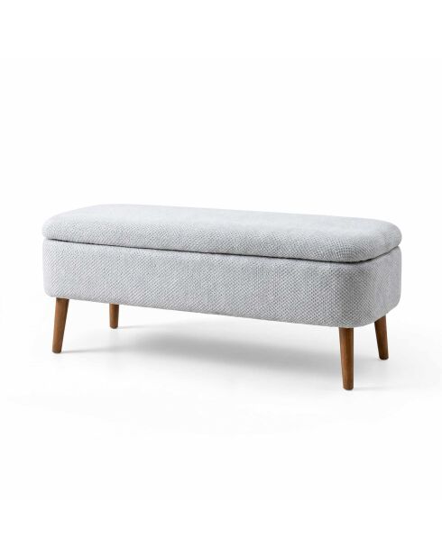 Oslo Leinenbank hellgrau - L. 90 cm x H. 46 cm x T. 35 cm