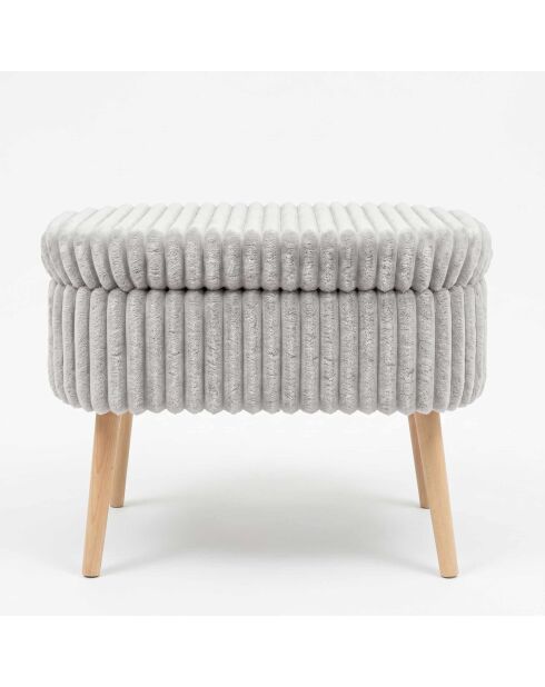 Mini Oslo bankje Linnen grijs - B. 60 cm x H. 46 cm x D. 35 cm