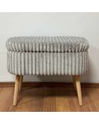 Banc Mini Oslo Lin gris - l. 60 cm  x H. 46 cm  x P.  35 cm