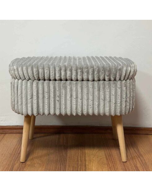 Mini Oslo bankje Linnen grijs - B. 60 cm x H. 46 cm x D. 35 cm