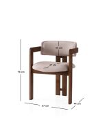 Chaise Cozy noix crème - l. 57 cm x H. 76 cm x P. 44 cm