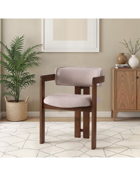 Chaise Cozy noix crème - l. 57 cm x H. 76 cm x P. 44 cm