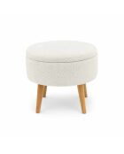 Pouf Berlin Wellsoft blanc - D . 45 cm x 3 cm x H . 24.5 cm
