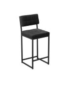 Tabouret de bar Rétro anthracite - l.40 cm x H. 98 cm x P. 40 cm