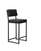 Tabouret de bar Rétro anthracite - l.40 cm x H. 98 cm x P. 40 cm