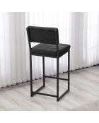 Tabouret de bar Rétro anthracite - l.40 cm x H. 98 cm x P. 40 cm