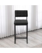 Tabouret de bar Rétro anthracite - l.40 cm x H. 98 cm x P. 40 cm