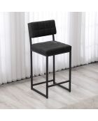 Tabouret de bar Rétro anthracite - l.40 cm x H. 98 cm x P. 40 cm