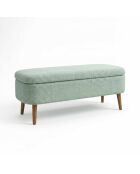 Banc Lin Oslo vert - l . 90 cm x H. . 46 cm x P. 35 cm