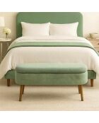 Banc Lin Oslo vert - l . 90 cm x H. . 46 cm x P. 35 cm