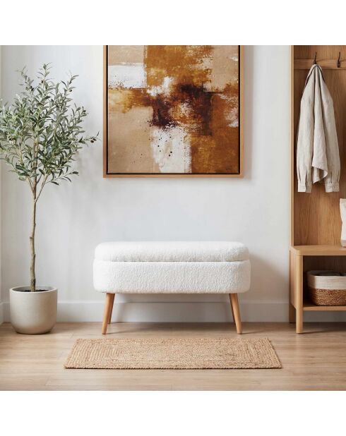 Banc Oslo Wellsoft blanc - l . 90 cm x H. 46 cm x P. 35 cm