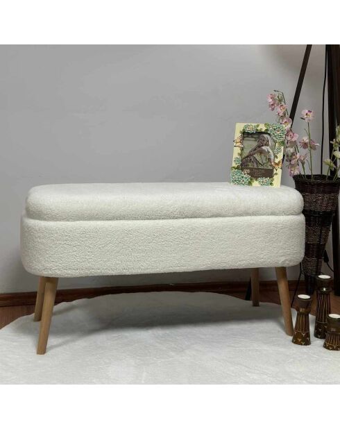 Banc Oslo Wellsoft blanc - l . 90 cm x H. 46 cm x P. 35 cm