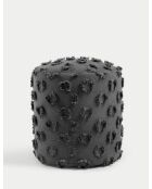 Petit pouf Astrid anthracite - l.40 cm x H. 45 cm x P. 40 cm