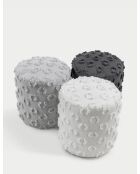 Petit pouf Astrid anthracite - l.40 cm x H. 45 cm x P. 40 cm