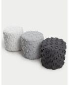 Petit pouf Astrid anthracite - l.40 cm x H. 45 cm x P. 40 cm