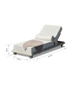 Chaise longue de jardin Pera beige - l . 70 cm  x H. . 36 cm  x P. 212 cm