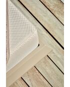 Chaise longue de jardin Pera beige - l . 70 cm  x H. . 36 cm  x P. 212 cm