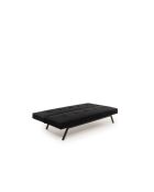 Divano letto a 3 posti Zola nero - 78 cm x 64 cm x 180 cm