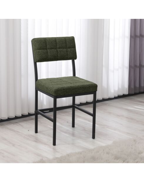 Chaise Dubaï verte - l.40 cm x H. 82 cm x P. 40 cm