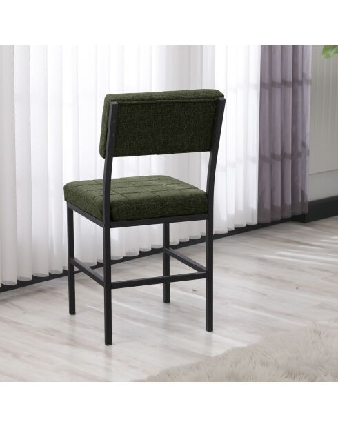 Chaise Dubaï verte - l.40 cm x H. 82 cm x P. 40 cm