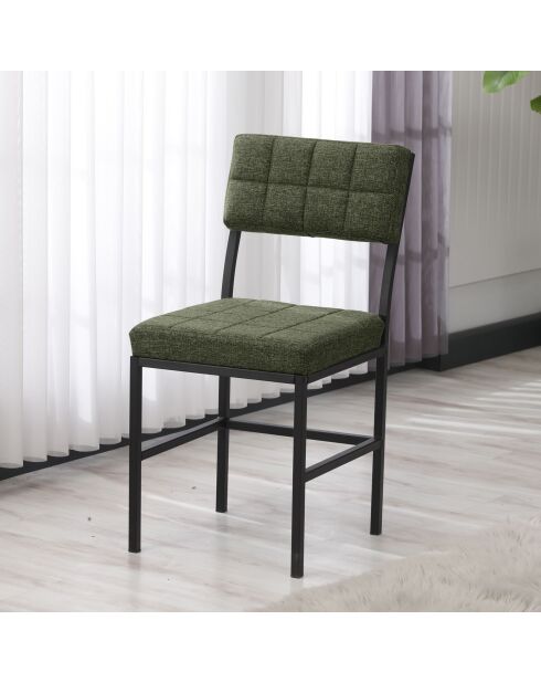 Chaise Dubaï verte - l.40 cm x H. 82 cm x P. 40 cm