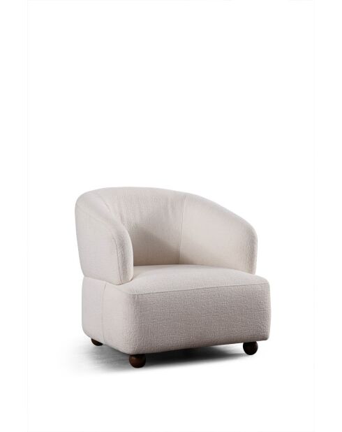 Fauteuil Rena blanc - L. 85 cm x l. 80 cm x H 80 cm