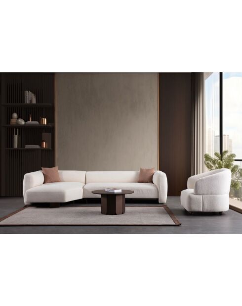 Fauteuil Rena blanc - L. 85 cm x l. 80 cm x H 80 cm