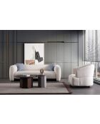 Fauteuil Rena blanc - L. 85 cm x l. 80 cm x H 80 cm
