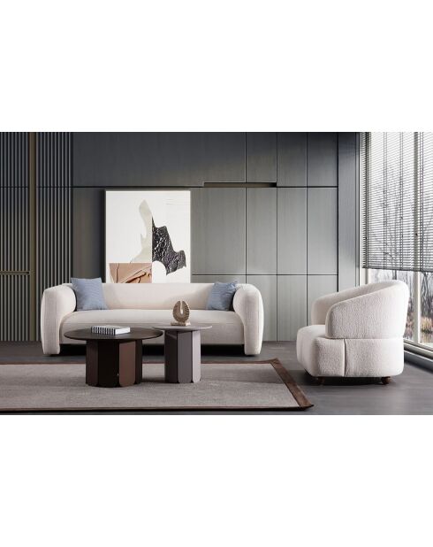 Fauteuil Rena blanc - L. 85 cm x l. 80 cm x H 80 cm