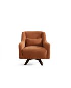 Sessel Hera orange/schwarz - L. 70 cm x L. 75 cm x H. 85 cm