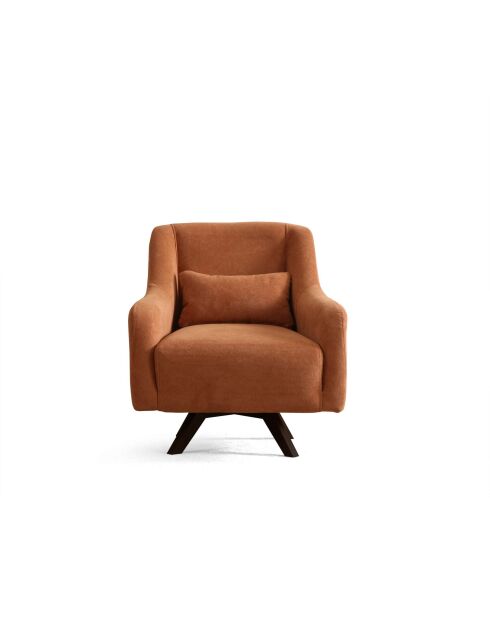 Sessel Hera orange/schwarz - L. 70 cm x L. 75 cm x H. 85 cm
