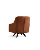 Sessel Hera orange/schwarz - L. 70 cm x L. 75 cm x H. 85 cm