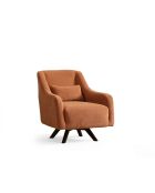Sessel Hera orange/schwarz - L. 70 cm x L. 75 cm x H. 85 cm