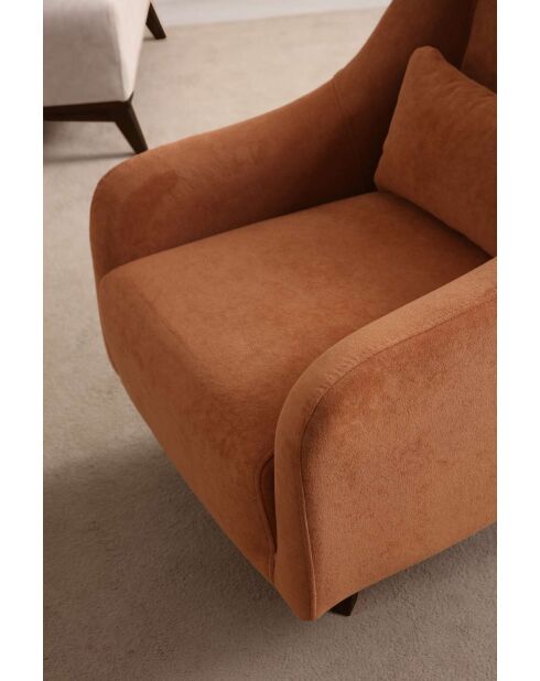 Sessel Hera orange/schwarz - L. 70 cm x L. 75 cm x H. 85 cm