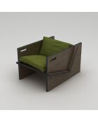 Fauteuil Gagnant noir vert - l. 74 cm x H. 57 cm x P. 92 cm